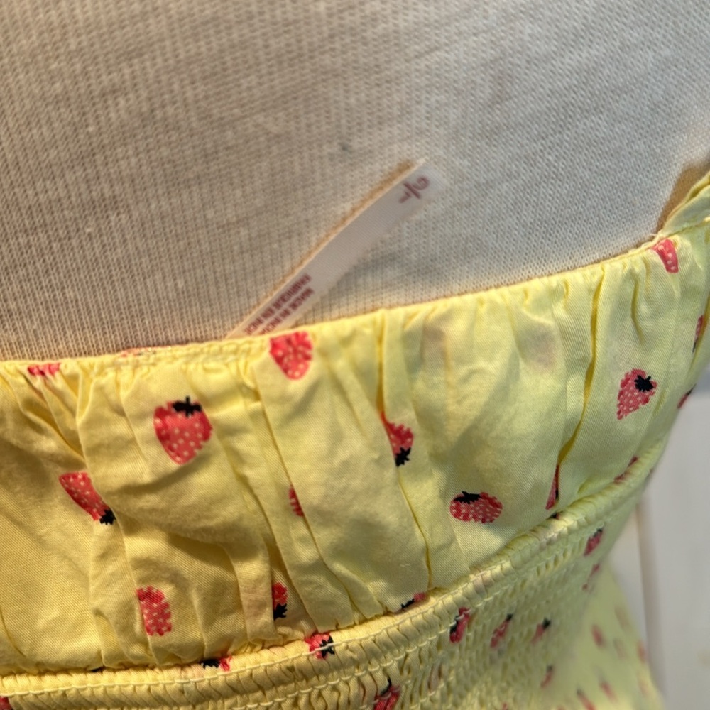 NEW Free People Lavender Daze Yellow Strawberry Dress - Picture 5 of 5